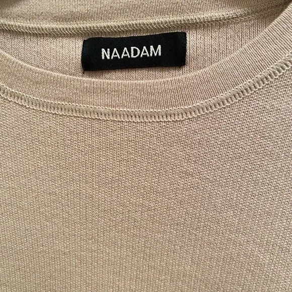 Naadam Sweater cotton silk & cashmere blend bust apx 22 length apx 24 Large - Picture 2 of 4